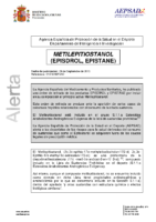 Alerta de la AEPSAD en relación a la sustancia METILEPITIOSTANOL (EPISDROL, EPISTANE)