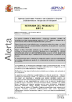 Alerta de la AEPSAD en relación a retirada del producto Lipo 6 (YOHIMBINA)