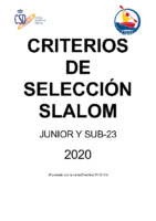 CC. SS. SLALOM JUNIOR Y SUB23 2020