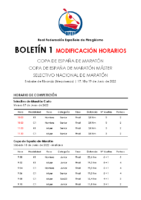 Copa ESP Maratón – Boletín 1 – MODIFICACIÓN HORARIOS