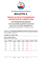 Copa ESP Maratón – Boletín 2 – MODIFICACIÓN DISTANCIAS COMPETICIÓN