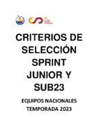 CC. SS. SPRINT JUNIOR Y SUB23 2023