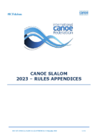 ICF Canoe Slalom Competition Rules Appendices 2023