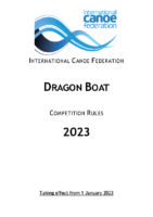 ICF Dragon Boat Competition Rules 2023
