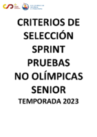 CC.SS. SPRINT SENIOR 2023 Y 2024 – NO OLÍMPICAS (actualizado 30/06/23)
