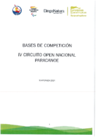 BASES DE COMPETICIÓN IV CIRCUITO OPEN NACIONAL PARACANOE 2024