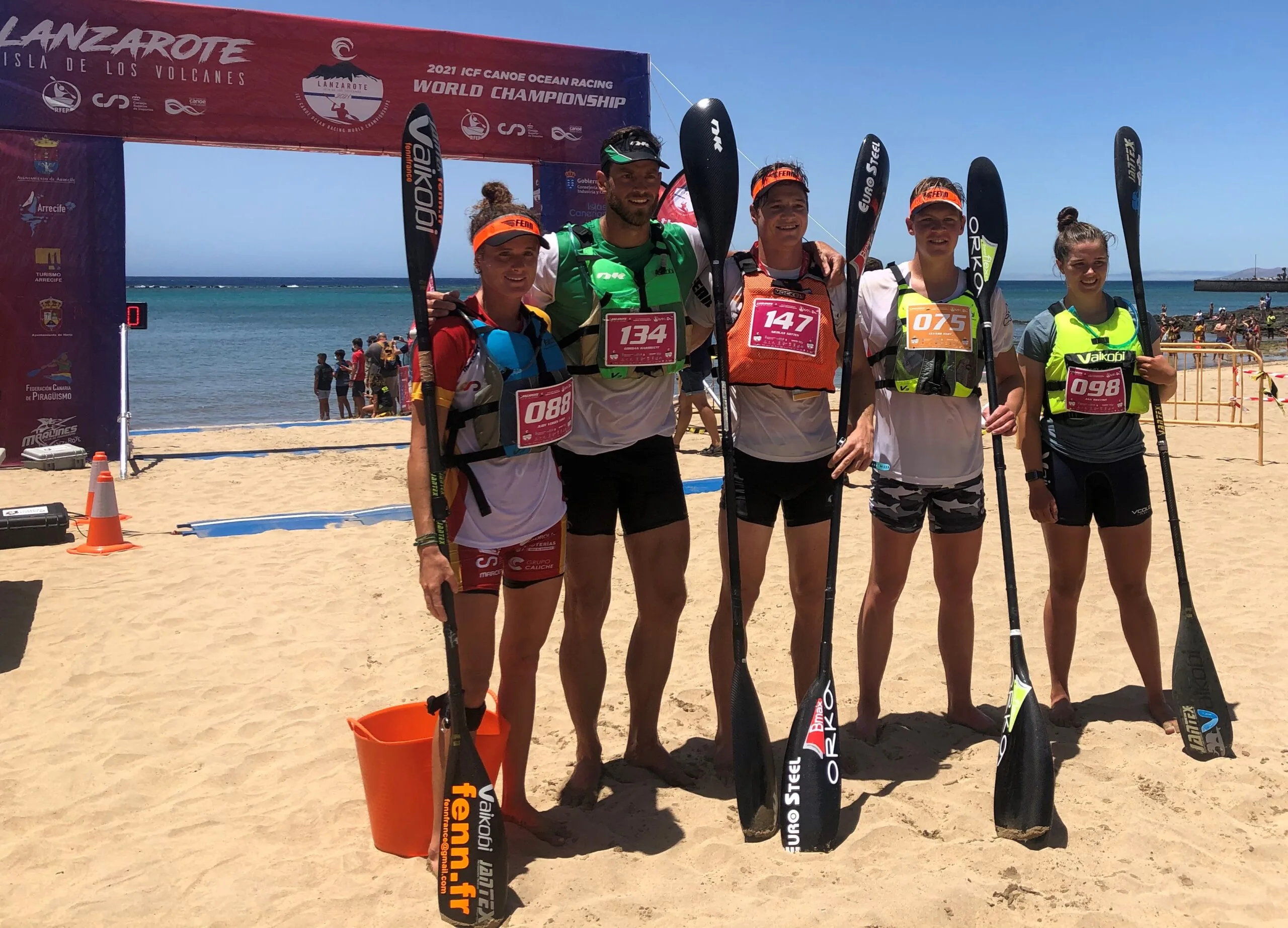 España logra 3 medallas en el Mundial de Kayak de Mar en Lanzarote