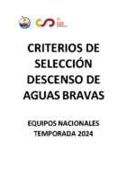 Criterios Descenso Aguas Bravas 2024