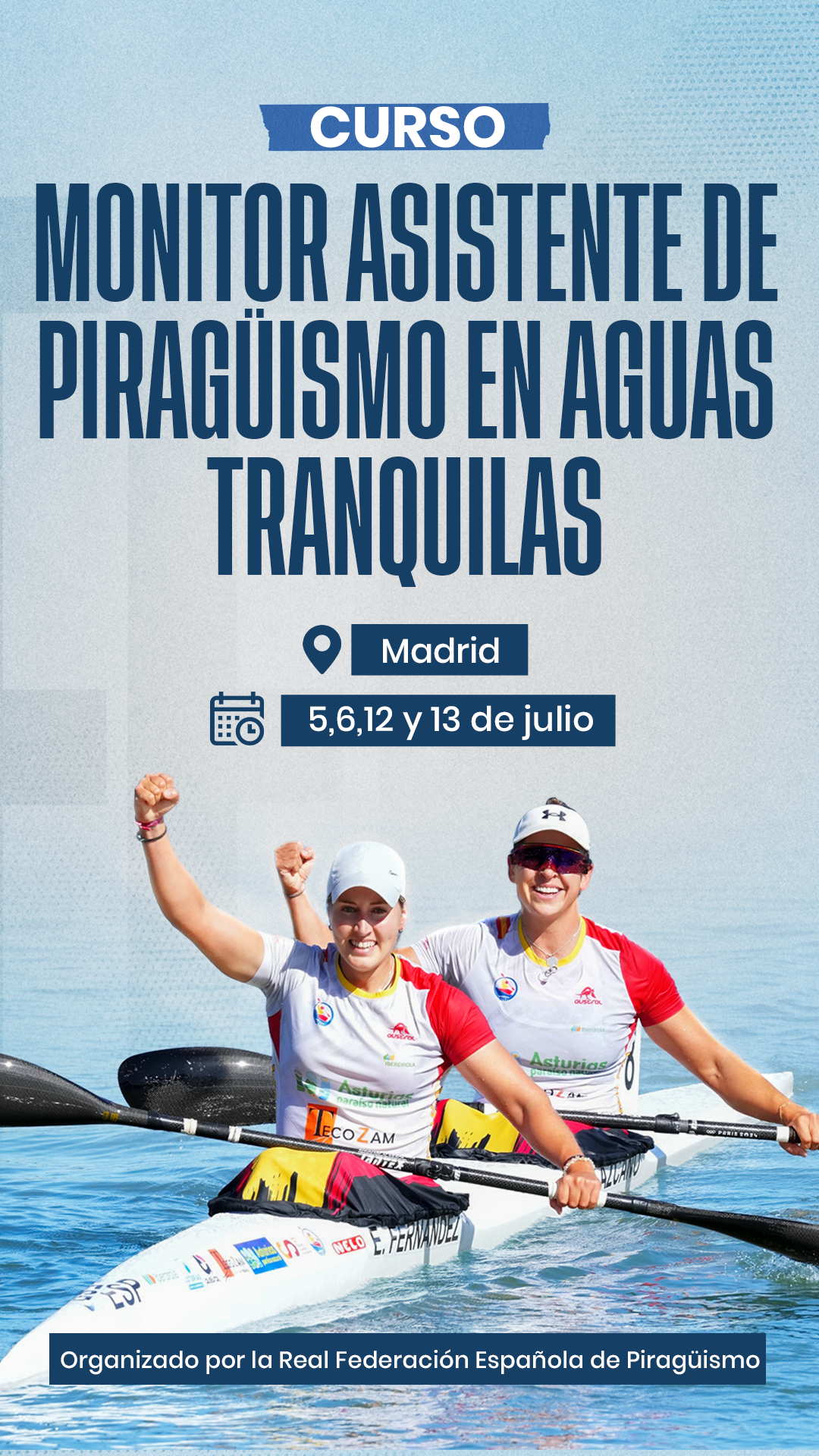 La Real Federación Española de Piragüismo lanza un nuevo curso de Monitor Asistente en Aguas Tranquilas en Madrid